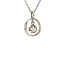 White gold pendant with diamond 14 kt