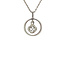 Witgouden hanger met diamant 14 krt