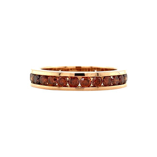 Rose gold alliance Bigli ring with diamond 18 crt