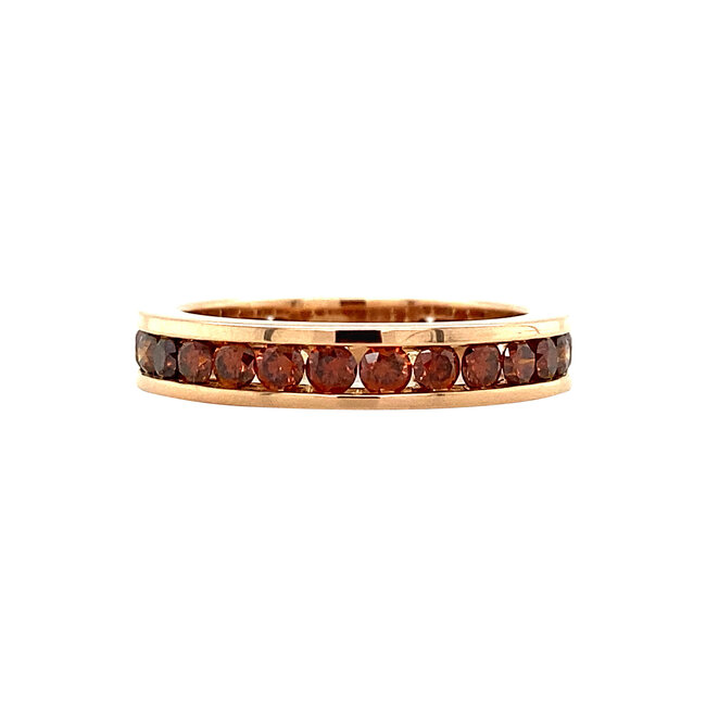Rose gold alliance Bigli ring with diamond 18 kt