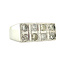 White gold ring with diamond 14 crt