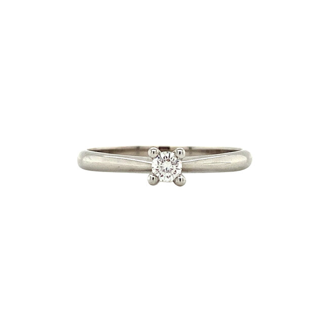 White gold solitaire ring with diamond 14 crt* new