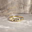 Gouden ring met Robijn, diamant en saffier 14 krt
