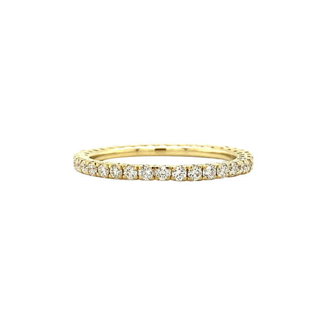 Goldener Allianzenring mit Diamant 18 kt
