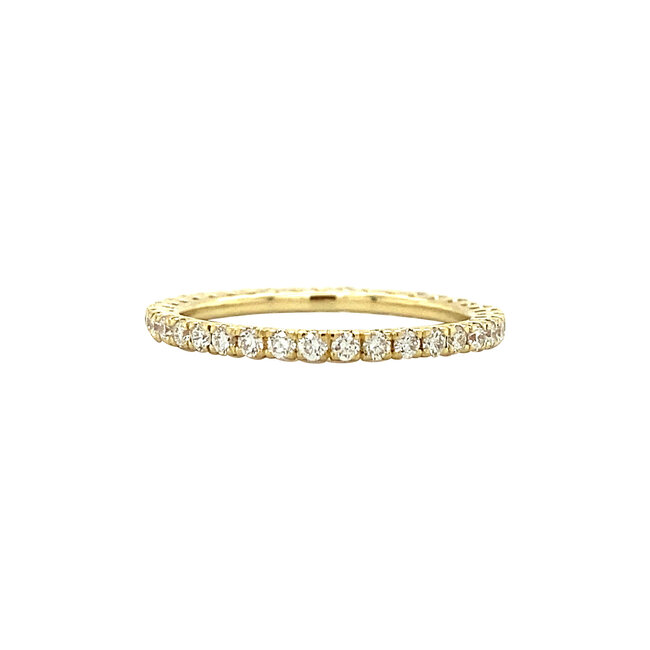 Goldener Allianzenring mit Diamant 18 kt