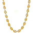 Goldenes Kaffeebohnen-Collier 60 cm 14 kt