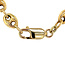 Goldenes Kaffeebohnen-Collier 60 cm 14 kt