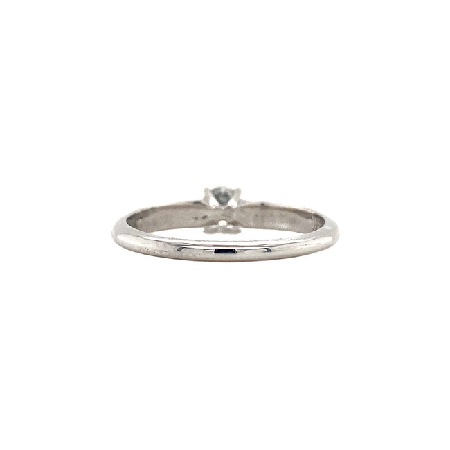 White gold solitaire ring with diamond 14 karat