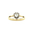 Gold solitaire ring with diamond 14 kt