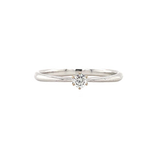 White gold solitaire ring with diamond 14 kt* new