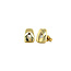 Gold stud earrings with zirconia 14 crt