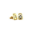 Gold stud earrings with zirconia 14 crt