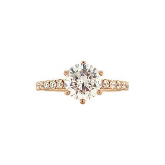 Rose gold ring diamond 1.42ct.