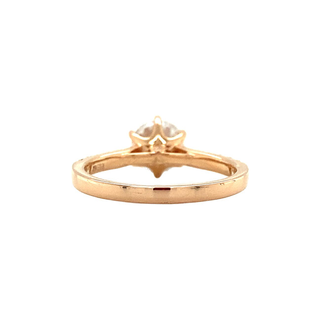 Rosegouden ring met diamant 1.42ct. 18 karaat*nieuw
