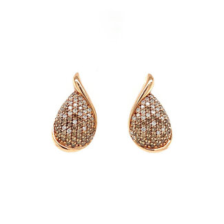 Roségoldene Ohrstecker mit Diamant 14 kt* neu