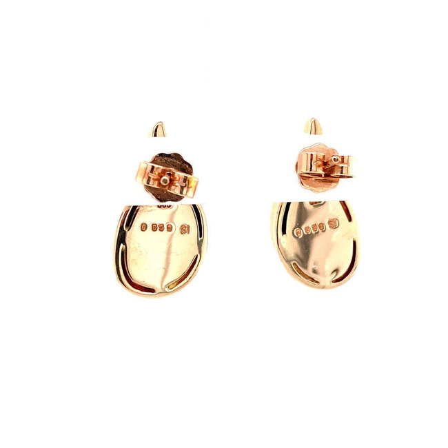 Roségoldene Ohrstecker mit Diamant 14 kt* neu