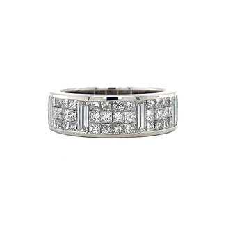 White gold ring with diamond 14 kt
