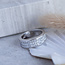 White gold ring with diamond 14 kt