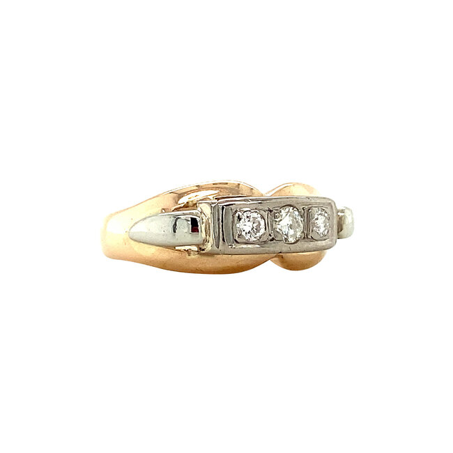 Goldener Ring mit Diamant 14 kt
