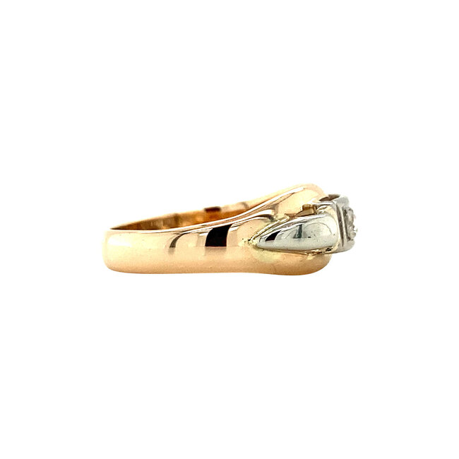 Gouden ring met diamant 14 krt