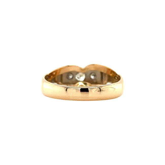 Gold ring with diamond 14 kt