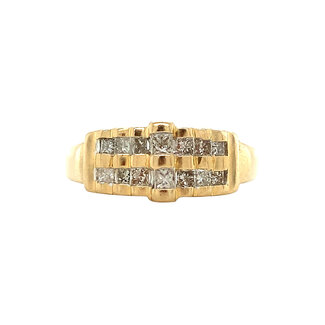 Goldene Treppenring Diamant