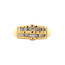 Gold step ring with diamond 14 karat