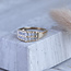 Gouden trap ring met diamant 14 karaat