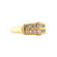 Goldene Treppenring mit Diamant 14 Karat