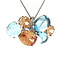 Witgouden hanger met diamant en gekleurd glas 18 krt