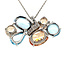 Witgouden hanger met diamant en gekleurd glas 18 krt