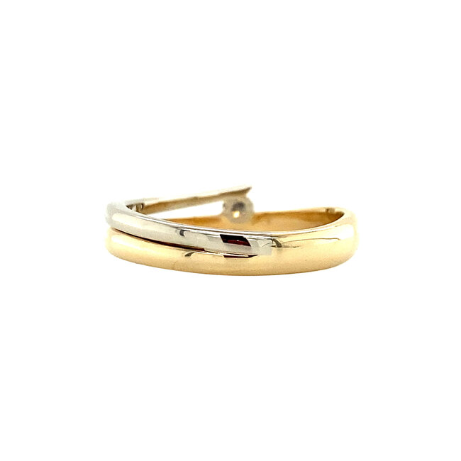 Gouden ring met diamant 14 krt