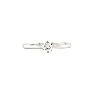 White gold solitaire ring with diamond 14 kt* new