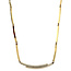 Gold choker with diamond 42 cm 14 kt