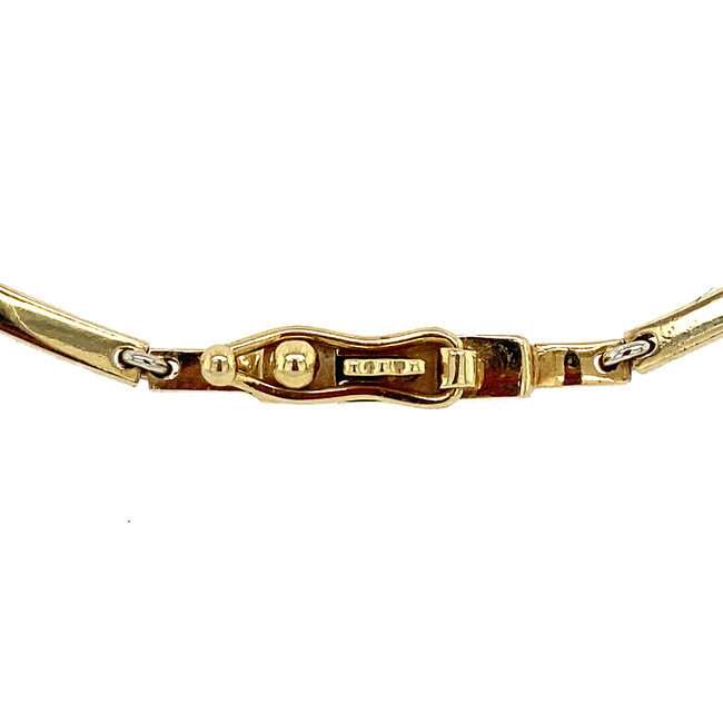 Goldenes Choker mit Diamant 42 cm 14 kt