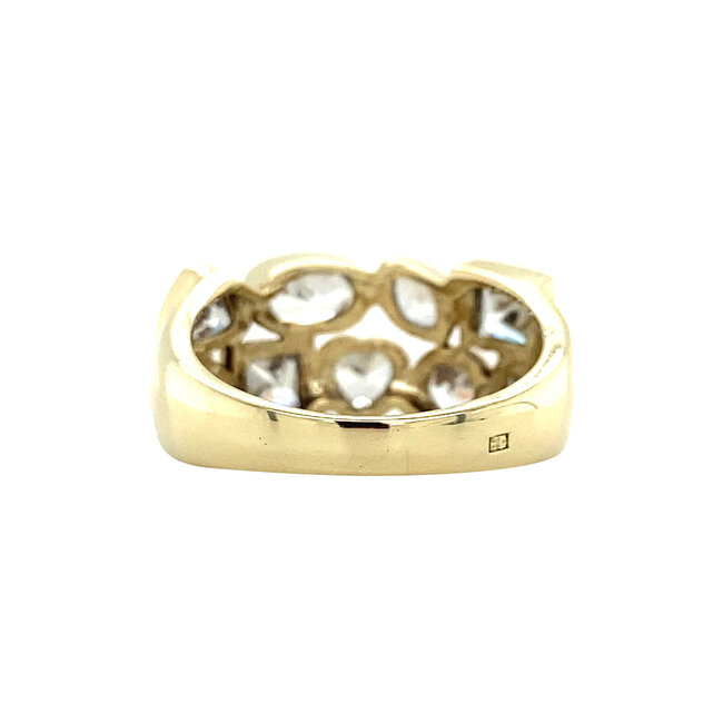 Gold ring with zirconia 14 kt