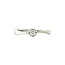 White gold solitaire ring with diamond 14 kt