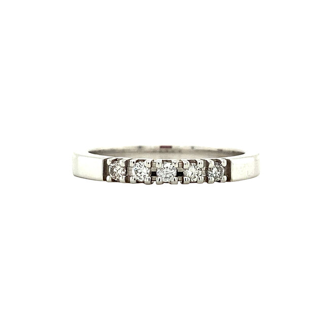 Memoirenring aus Weißgold mit Diamant 14 kt* neu
