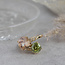 Gold ring with zirconia and diamond 18 crt