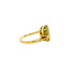 Gold ring with zirconia and diamond 18 crt