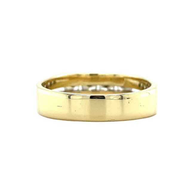 Gouden heren ring met diamant 14 krt