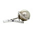 White gold ring with pearl and diamond 18 crt