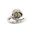 White gold ring with pearl and diamond 18 crt