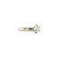 Gold solitaire ring with diamond 14 kt