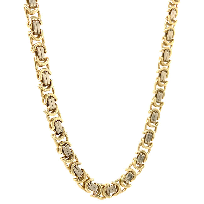 Gouden koningscollier 63 cm 14 krt