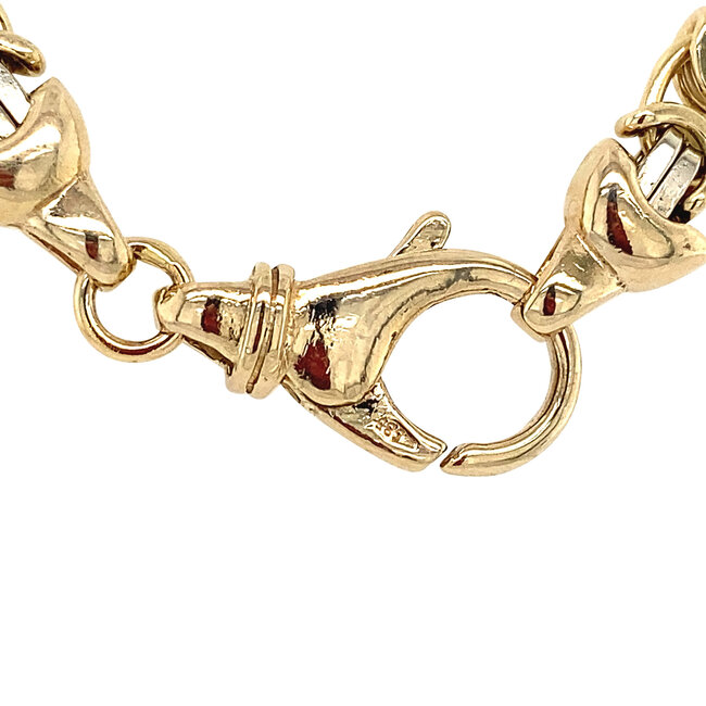 Golden king's necklace 63 cm 14 kt