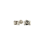 White gold solitaire stud earrings with diamond 18 kt* new