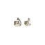 Bicolor Goldcreolen mit Zirkonia 14 kt