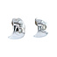 White gold stud earrings with 18 crt diamond