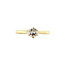 Gold solitaire ring with diamond 14 kt